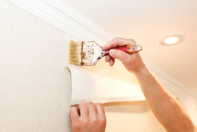 Pose de papier peint à Montertelot — revêtements muraux et toiles de verre